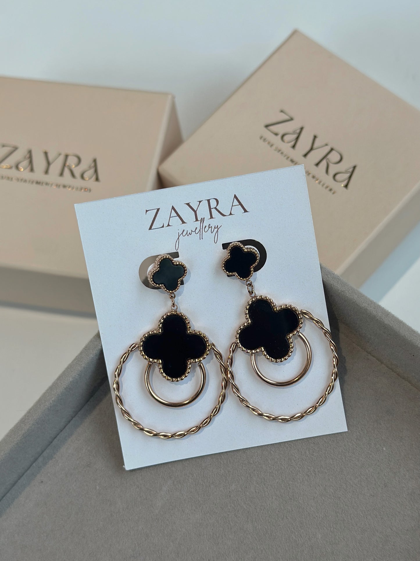 Black Mia Earrings