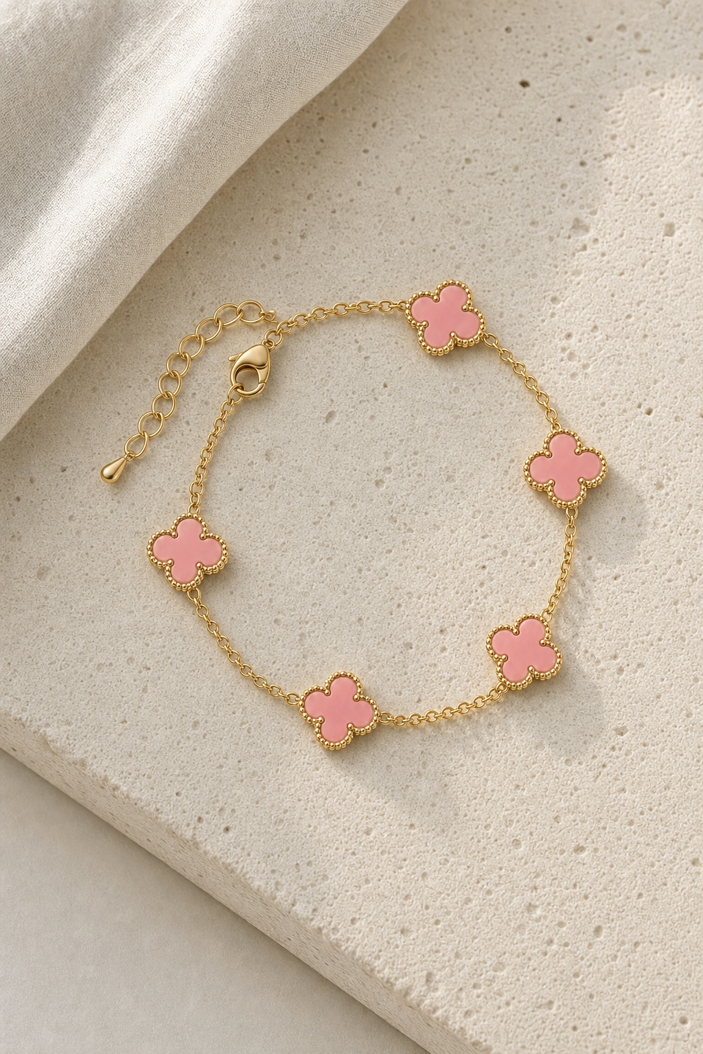 Pink Clover Bracelet