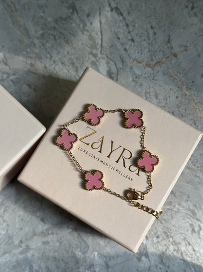 Pink Clover Bracelet