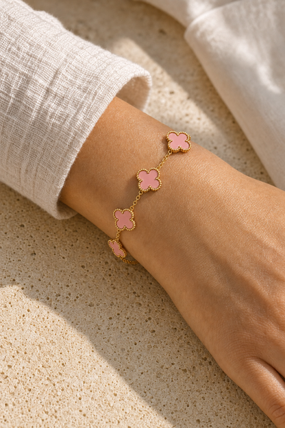 Pink Clover Bracelet