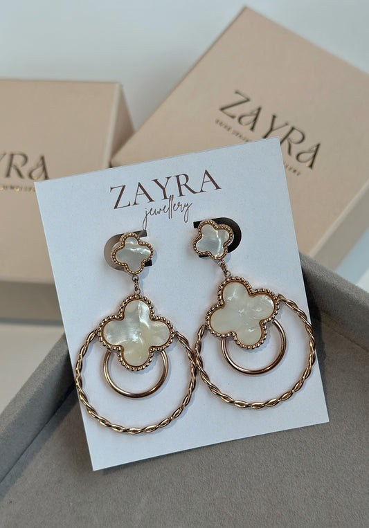 White Mia Earrings